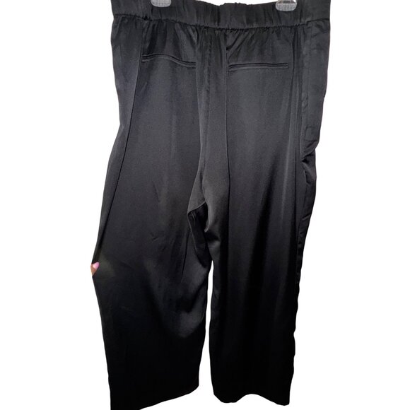 Ann Taylor Black Sequin Satin‎ Floral Pants Plus Size XXL Classic Luxury Glamour - Picture 5 of 8